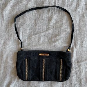 Black and gold suede MICHAEL Michael Kors clutch